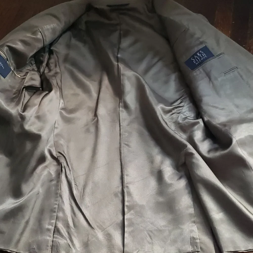 Burberry London Saks Fifth Avenue Brown Suit Coat